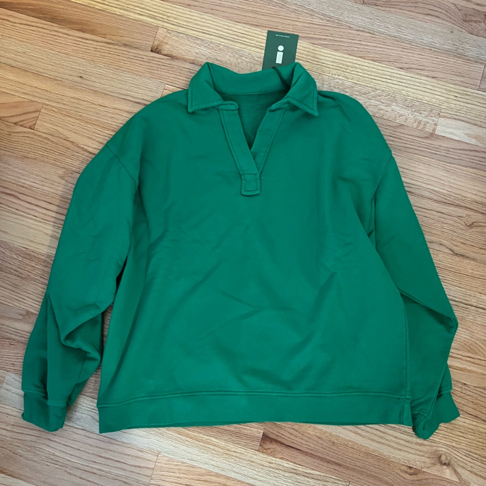 Daily Drills Collared Crew - Kelly Green